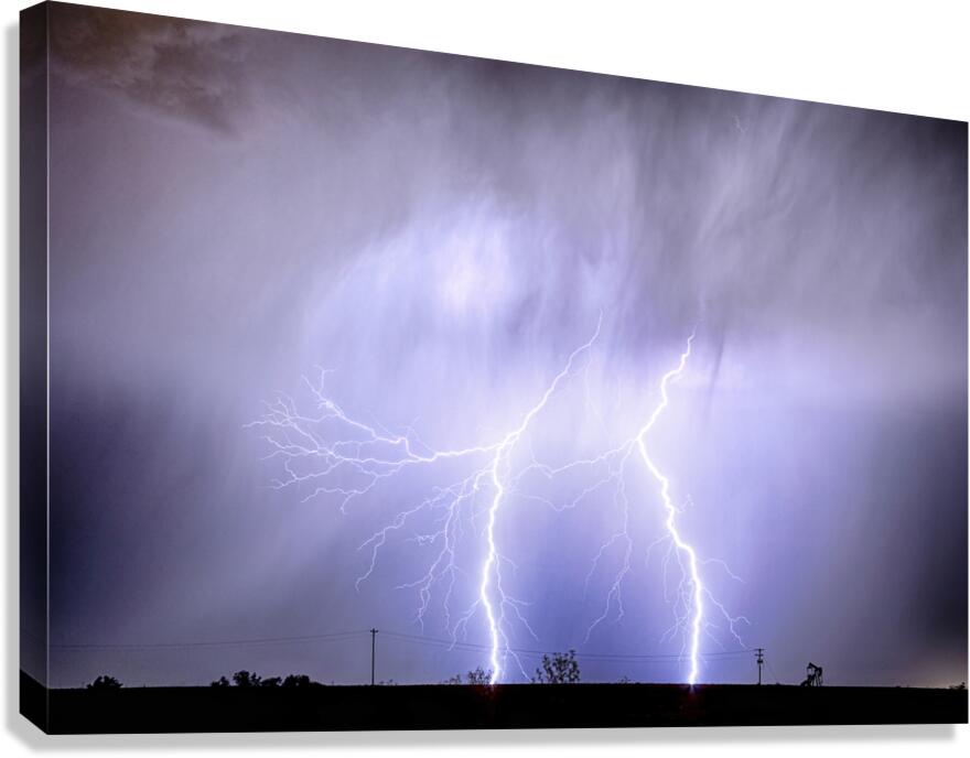 Double Lightning Strike Harmony Canvas Print