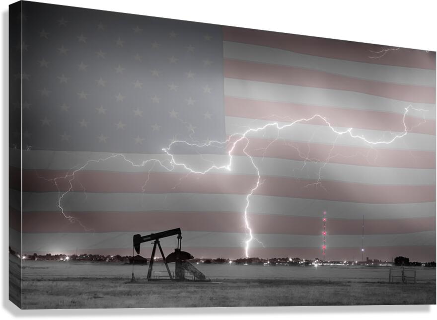 Crude Oil and Natural Gas Striking Across America BWSC HDR Canvas Print