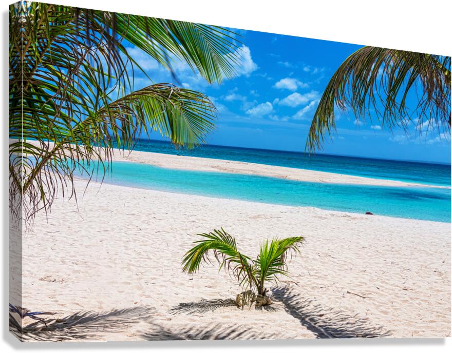 Tropical White Sand Beaches Vacation View Canvas Print