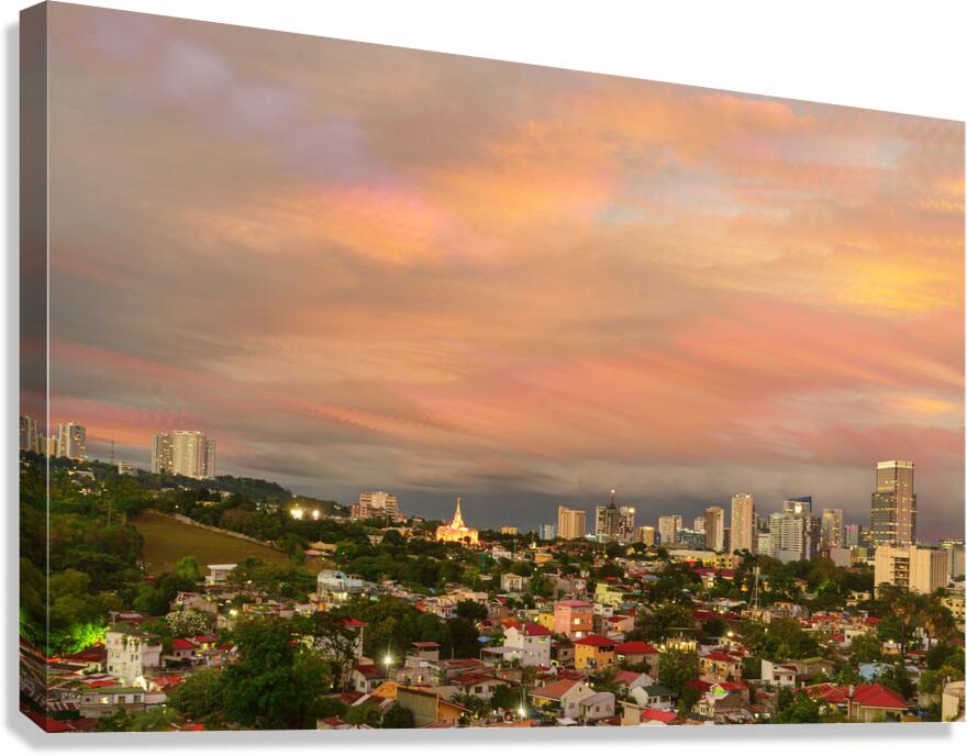 Tranquility   Lahug   Cebu City Skyline at Sunset Canvas Print