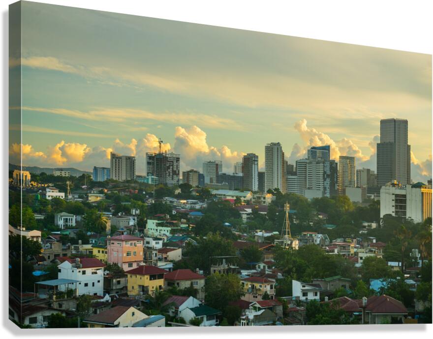  Lahugs Golden Hour Urban Vista of Cebu Canvas Print