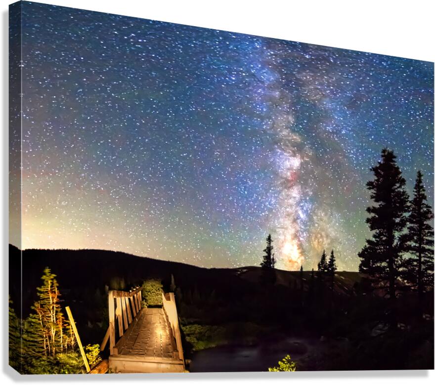 Walking Bridge to The Milky Way Canvas Print
