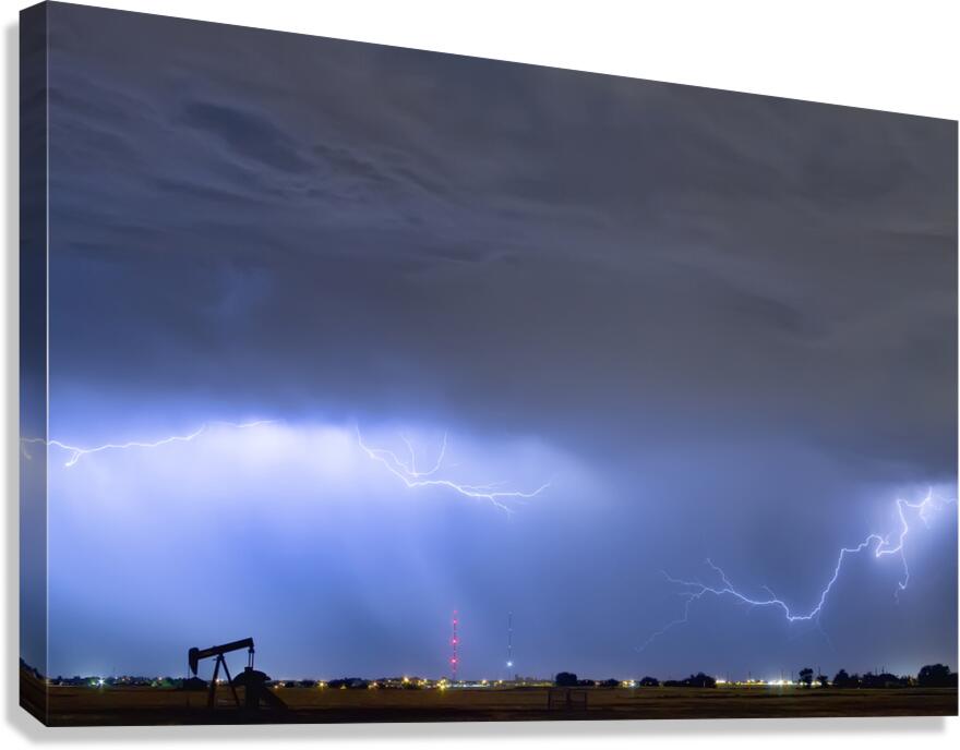 Michelangelo Lightning Strikes Oil Canvas Print