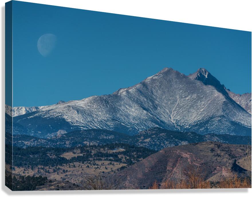 Meeker Longs Peak  Moon Canvas Print