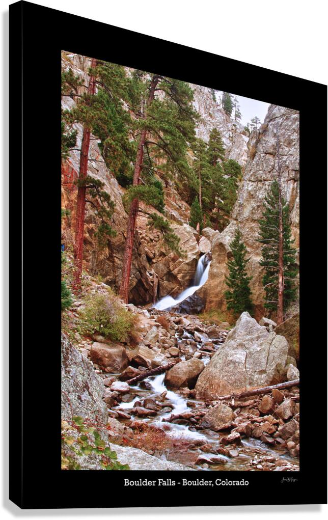 Boulder Falls Cascade Colorado Limited Edition Canvas Print