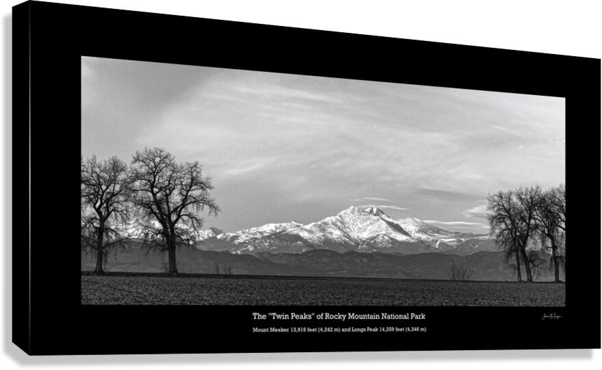 The Twin Peaks of Rocky Mountain National Park Canvas Print
