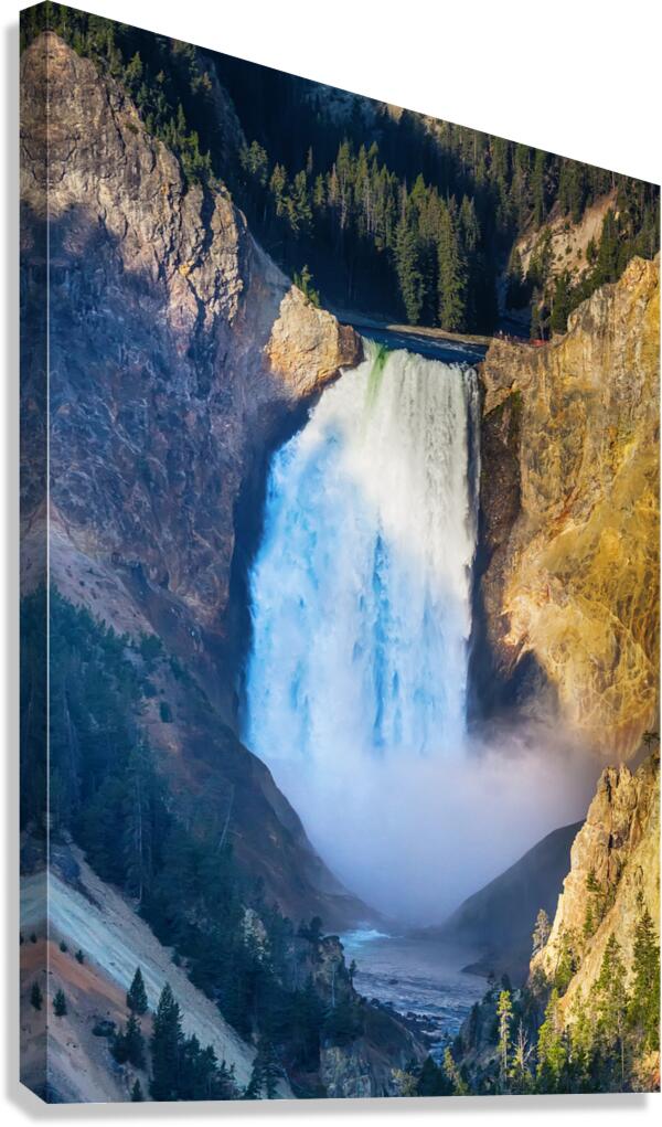 Majestic Azure Plunge Upper Yellowstone Falls Canvas Print