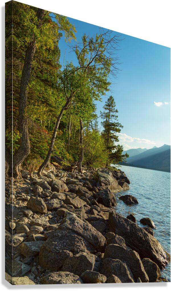 Jenny Lake Rocky Shoreline Grand Teton National Park Fine Art Print Canvas Print