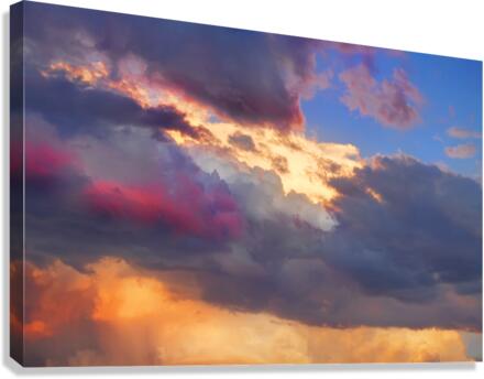 Cloudscape Sunset Touch Blue  Canvas Print
