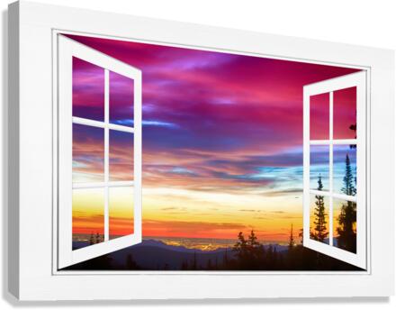 Early Morning Mountain Open White Picture Win Canvas print