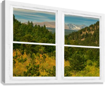 Rocky Mountain Whitewash Picture Window View  Impression sur toile