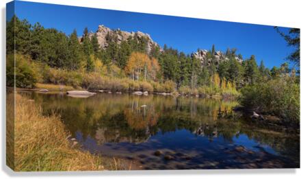 lakes red feather panoramic view  Impression sur toile