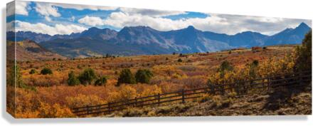 SW Autumn Colorado Rocky Mountains Panoramic  Impression sur toile