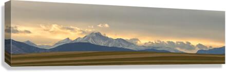 Twin Peaks Panorama View Agriculture Plains  Canvas Print