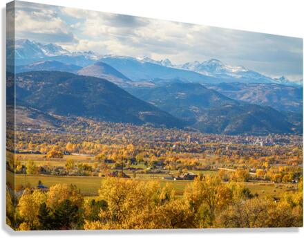 Boulder Colorado Autumn Scenic View  Canvas Print