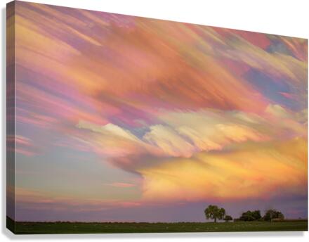 Pastel Painted Big Country Sky  Impression sur toile