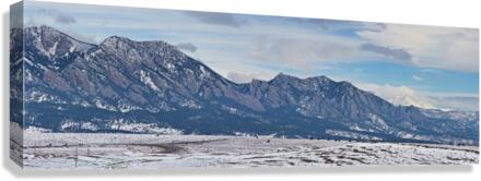 Flatirons Longs Peak Rocky Mountain Panorama  Canvas Print