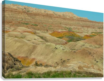 Discover the Vibrant Beauty and Rich Fossils of Badlands Nationa  Impression sur toile