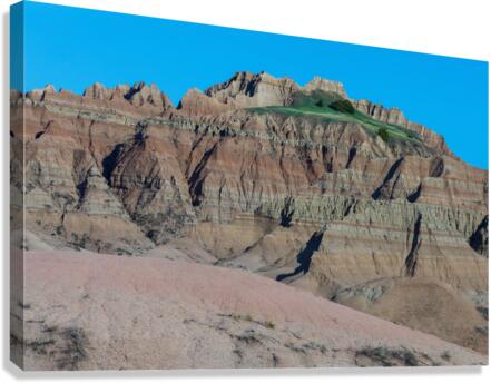 Contrasting Colors and Textures in the Badlands of South Dakota  Impression sur toile