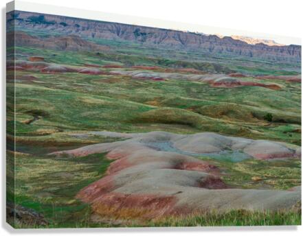 South Dakota Badlands Grasslands Embrace Majestic Canyon Buttes  Impression sur toile