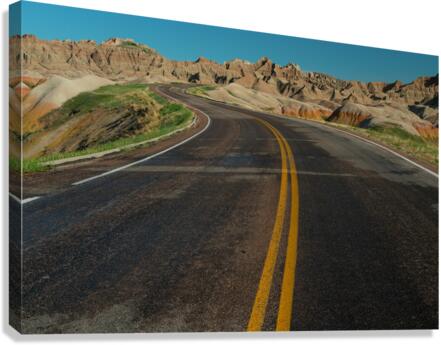 Journey of Colors Driving Through the Enchanting Badlands  Impression sur toile