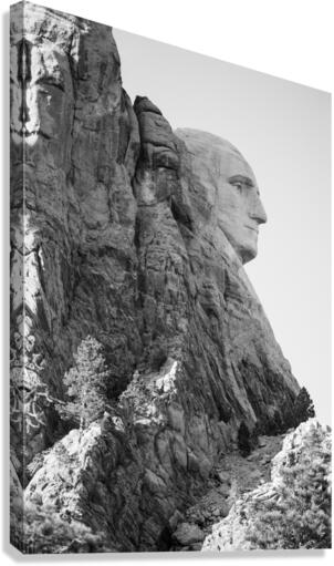 Silent Majesty George Washingtons Profile at Mount Rushmore  Canvas Print