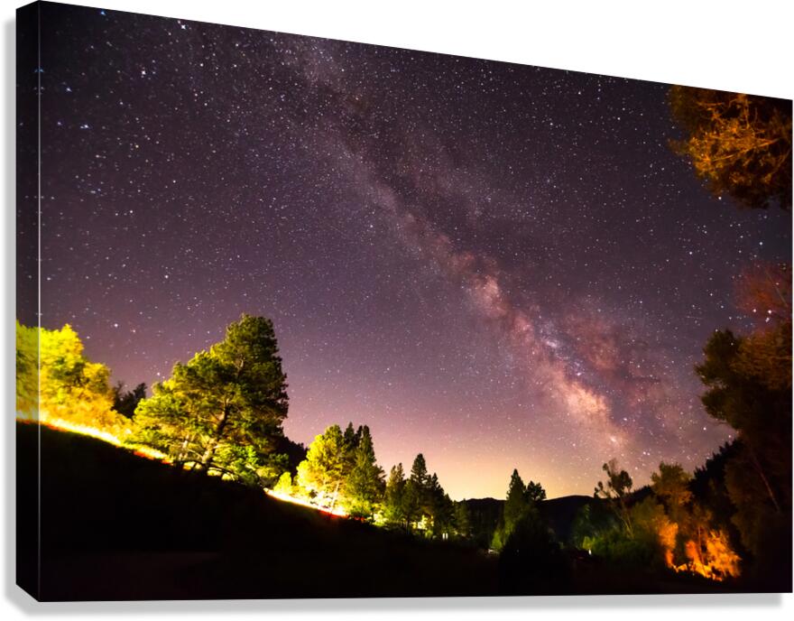 Milky Way Night Sky Astrophotography Colorado Rocky Mountains  Impression sur toile