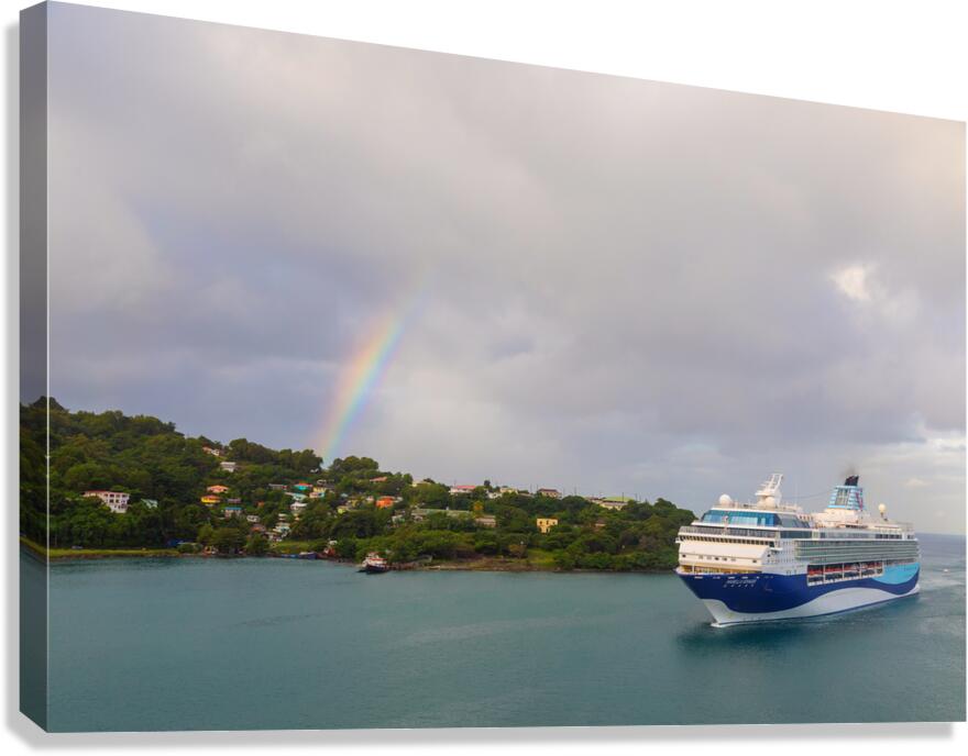 Rainbow - Marella Voyager Cruise Ship - St Lucia  Canvas Print