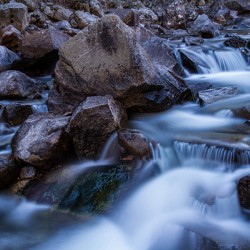 Water Falling On Boulder Creek