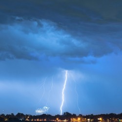 Lightning Raining Down with Some Firework Sprinkles