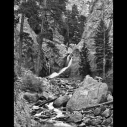 Boulder Falls Timeless Cascade in Monochrome