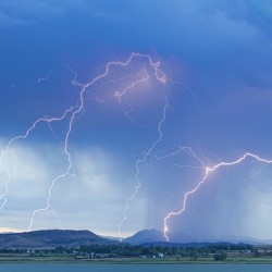 Rocky Mountain Foothills Lightning Strikes