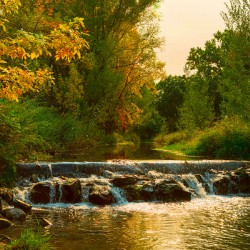 Beautiful Colorful Left Hand Creek Fall View