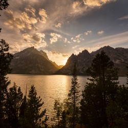 Alpenglow Kiss Jenny Lake Teton Sunset