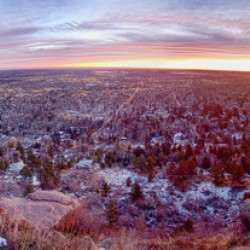 Boulder Colorado Colorful Dawn City Lights
