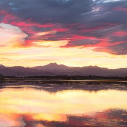 Colorful Colorado Rocky Mountain Sky Reflection