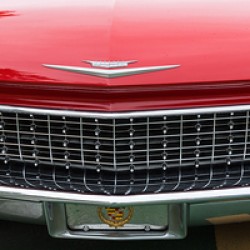 Front End of a Stunning Red Cadillac Eldorado 