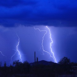 Lightning Storm in the Desert