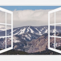 Ski Slopes Open White Picture Window View