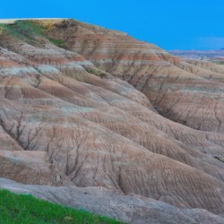 South Dakota Badlands Colorful Cracks and Textures in Springtime