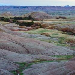 South Dakota Badlands and Colorful Morning Grasslands