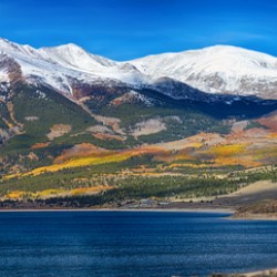 Twin Lakes Colorado Autumn Panorama
