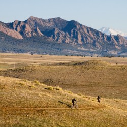 Colorado Mountain Biking Fun Flatirons Longs Peak View