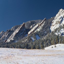 Flatiron Snow Dusted Boulder CO Panoramic 