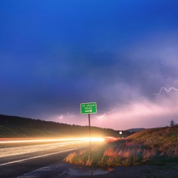 Cruising Highway 36 Into Storm