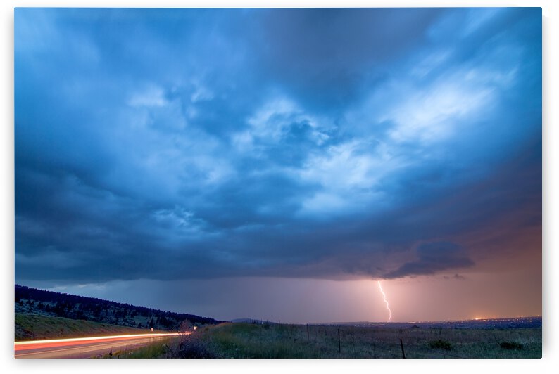 Lightning Strike Outside Lyons Colorado by Bo Insogna