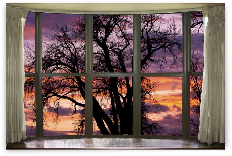 Beautiful Sunset Bay Window View by Bo Insogna