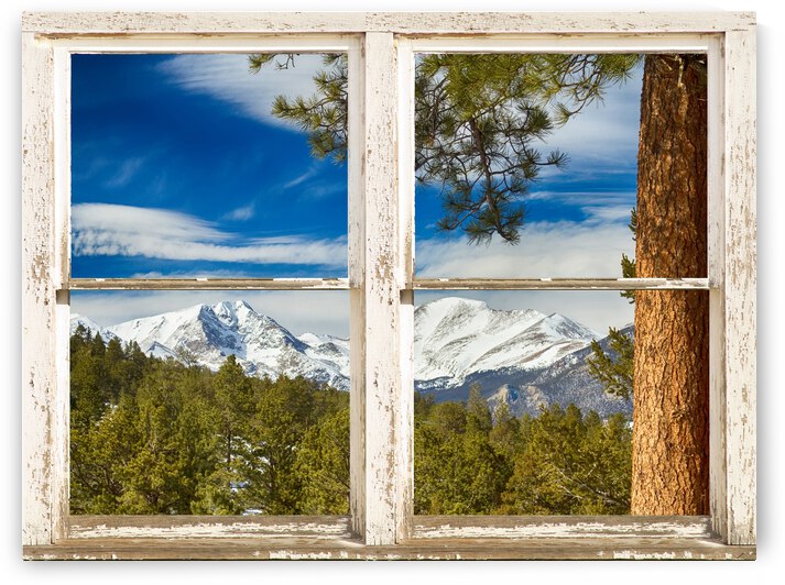 Colorado Rocky Mountain Rustic Window View by Bo Insogna