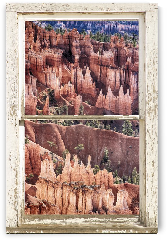 Bryce Canyon Utah View Through White Window by Bo Insogna