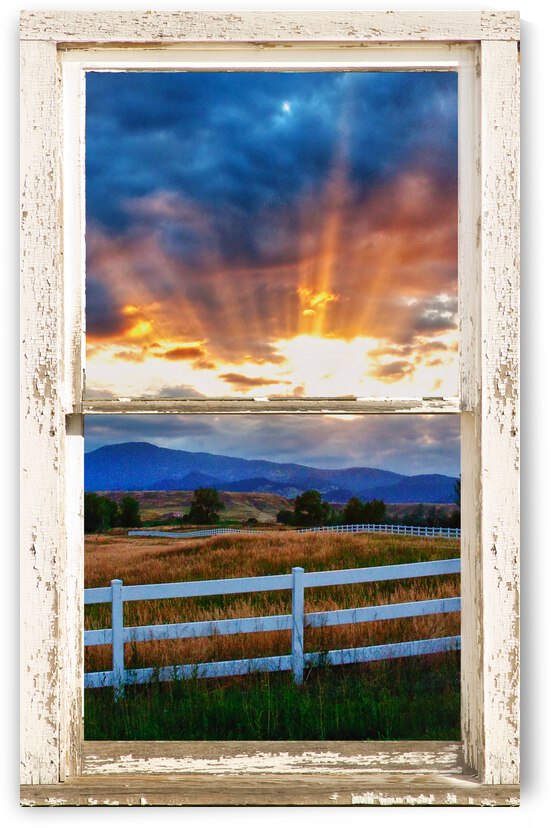 Country Beams sunlight White Barn Window by Bo Insogna